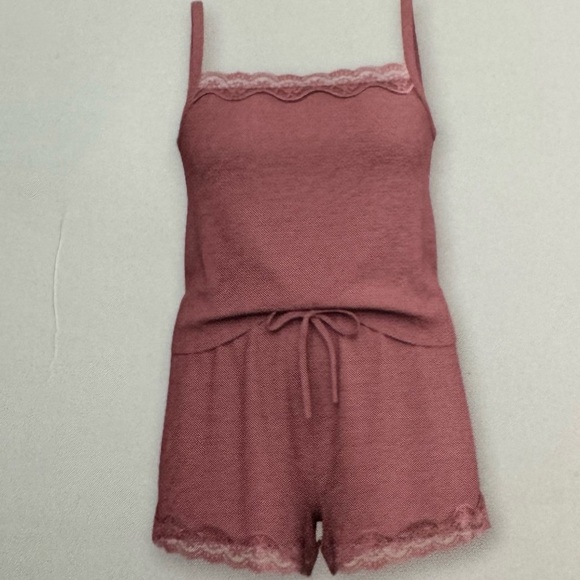 Auden Pink Ribbed Pajama Set Size XS, NWT - Picture 5 of 10